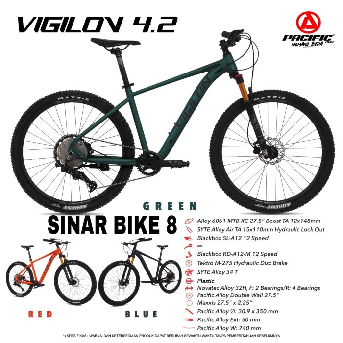 Sepeda Gunung 27.5 Inch PACIFIC VIGILON 4.2 12 SPEED REM HIDROLIK
