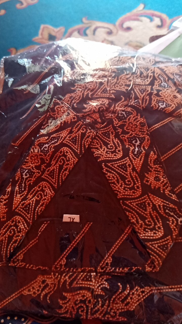 Belanja Dari Rumah | Baju Seragam Kemeja Batik Pria Lengan Panjang Gus Azmi Syubbanul Wathon Tulis