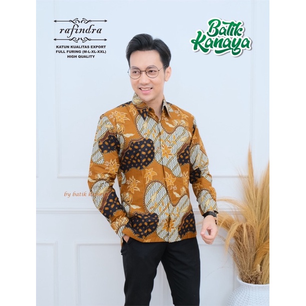 RAFINDA Baju Batik Pria Berlapis Furing Bahan Katun Berkualitas Ekspor