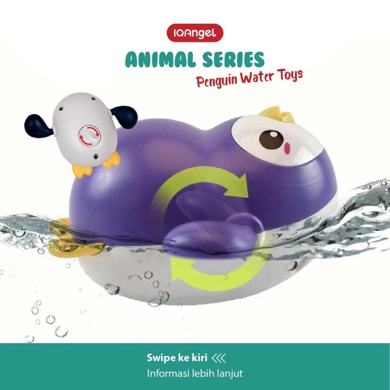 Iq Angel Penguin Water Toys - Mainan Mandi Bayi bisa bergerak dalam air -Mainan Bayi Pinguin