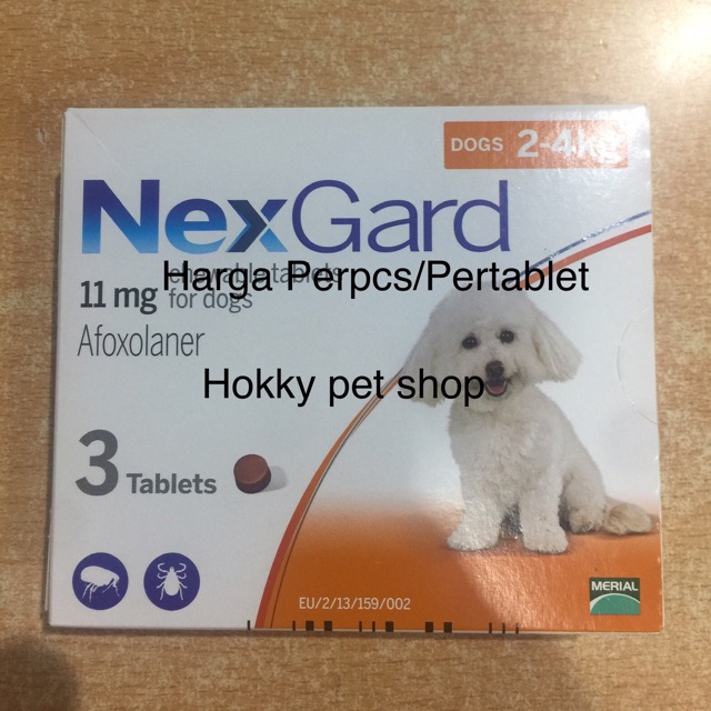 Original Repack - Nexgard Obat Kutu Anjing (2-4kg) Kecil Small Dog