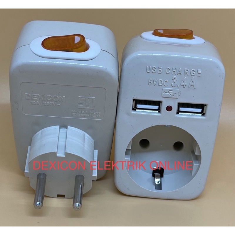 adaptor charger USB/kepala charger usb/travel charger usb/charger hp plus socket on-off/charger usb/colokan usb