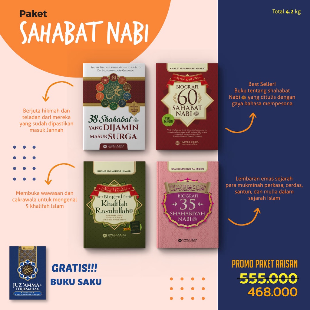Paket Sahabat Nabi 60 sahabat| 35 Shahabiyah|38 sahabat| khalifah Rasulullah