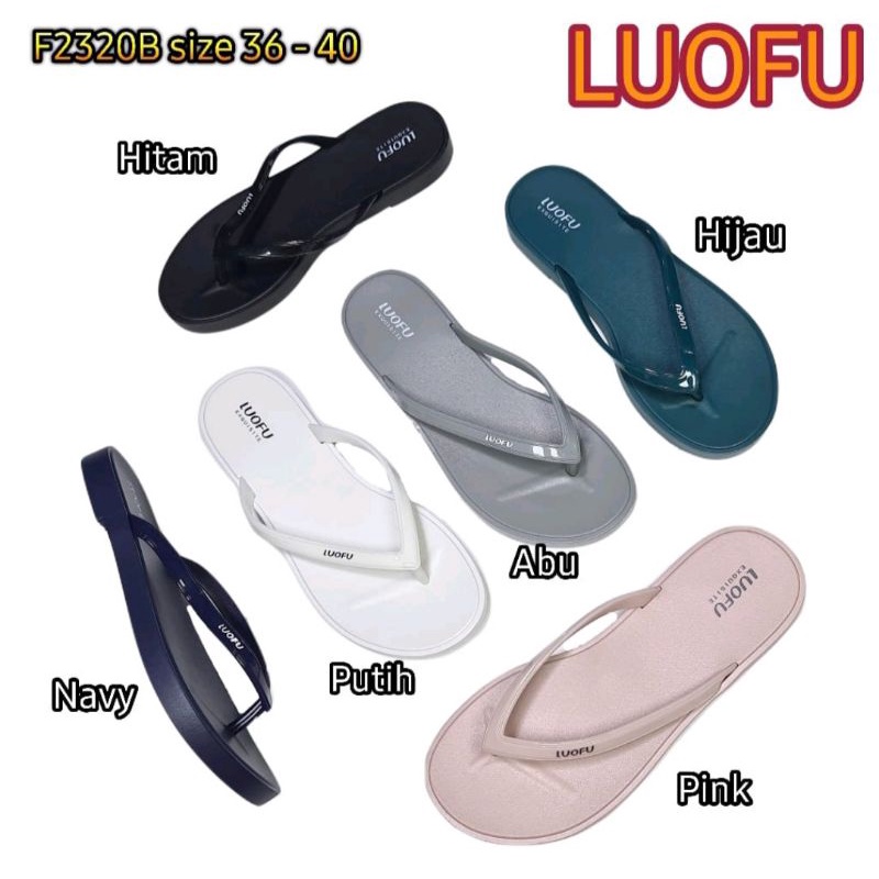 sandal wanita luofu jelly karet Sandal jepit luofu sendal japit slipper Size 36-40