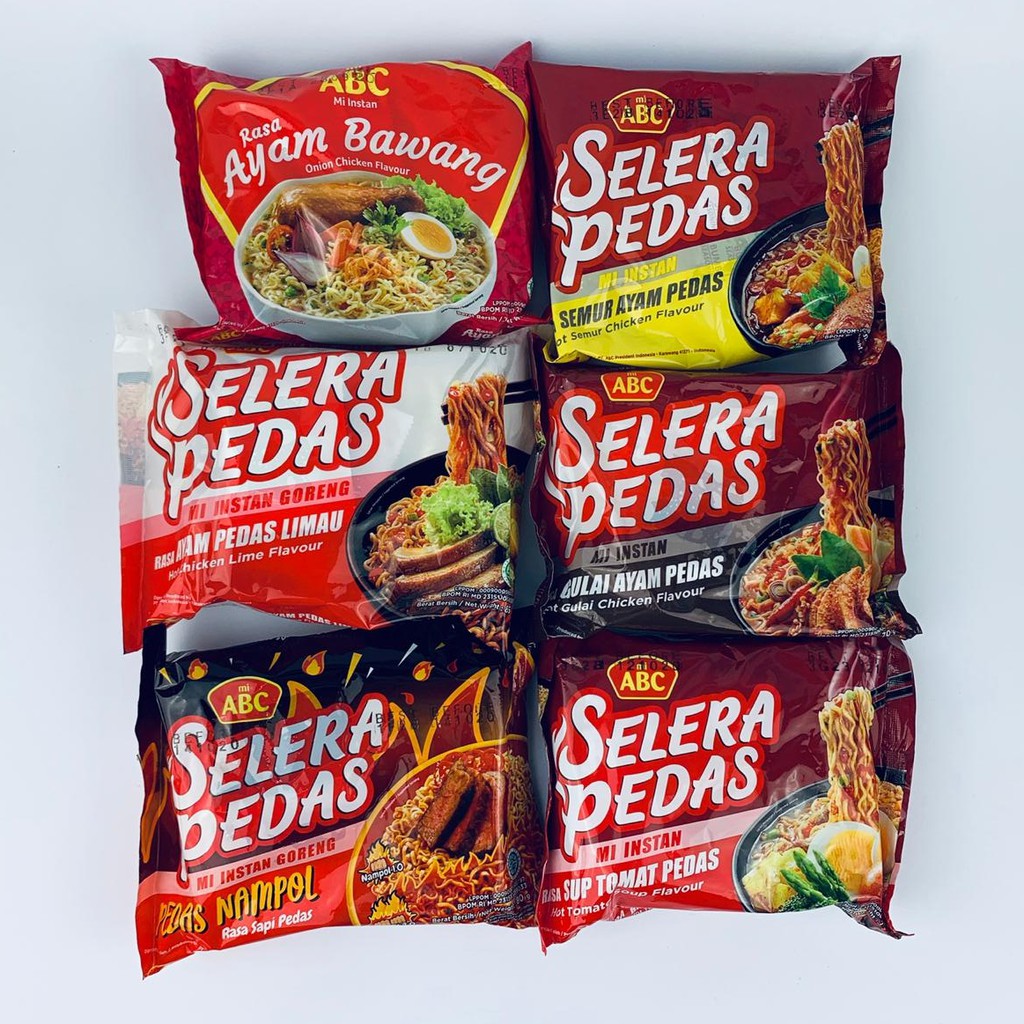 Mie Abc Selera / Mie Instan Kuah &amp; Goreng / Aneka Varian Rasa Mie / 1pcs