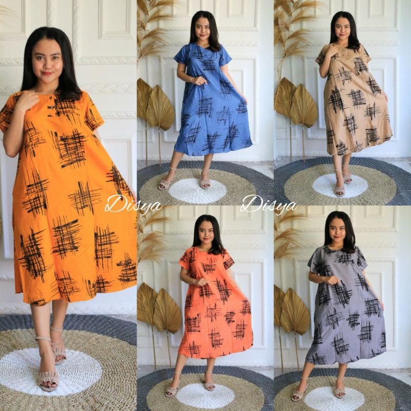 Maura shabby soloan - daster lengan panjang - daster murah - bumil - busui