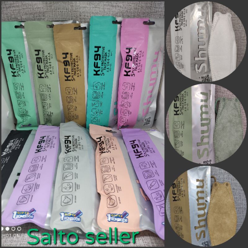 Masker KF94 SHUMU WARNA 5 PLY ISI 10PCS
