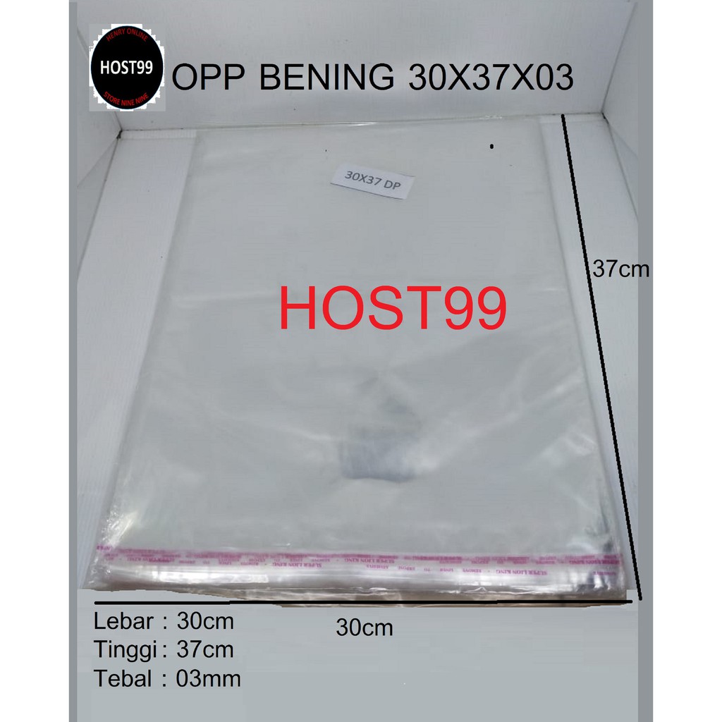 1BAL KHUSUS GOJEK GRAB OPP 30X37 PLASTIK BENING LEM BAJU UNDANGAN KITZ