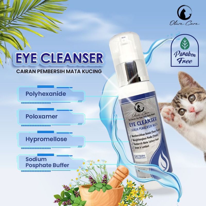 Olive Care eye cleanser pembersih mata kucing