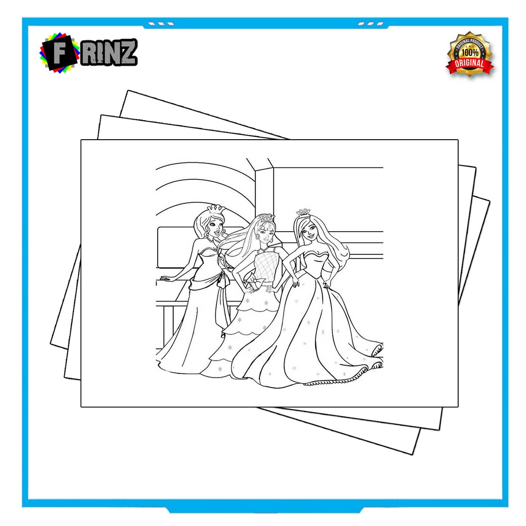 Gambar Sketsa Mewarnai ~ 01 . Barbie Part 1 / Seketsa Lukis / Drawing Sketch / Menggambar-08