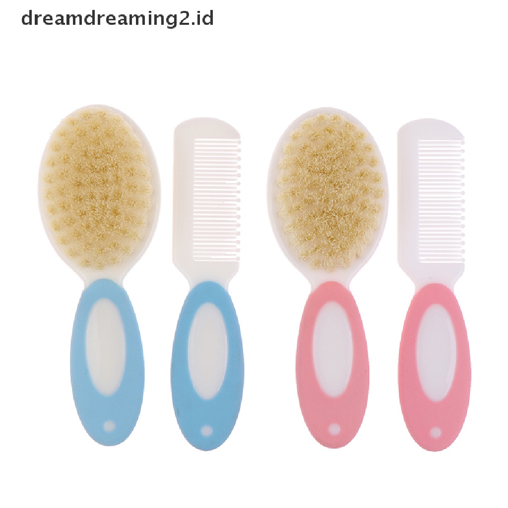 (LIKE) 2pcs / set Sisir Rambut Portable Lembut Untuk Bayi Newborn / Anak