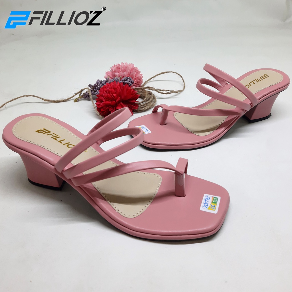 Sandal Wanita chunky Heels 5cm Tali F-4 Fillioz Terbaru