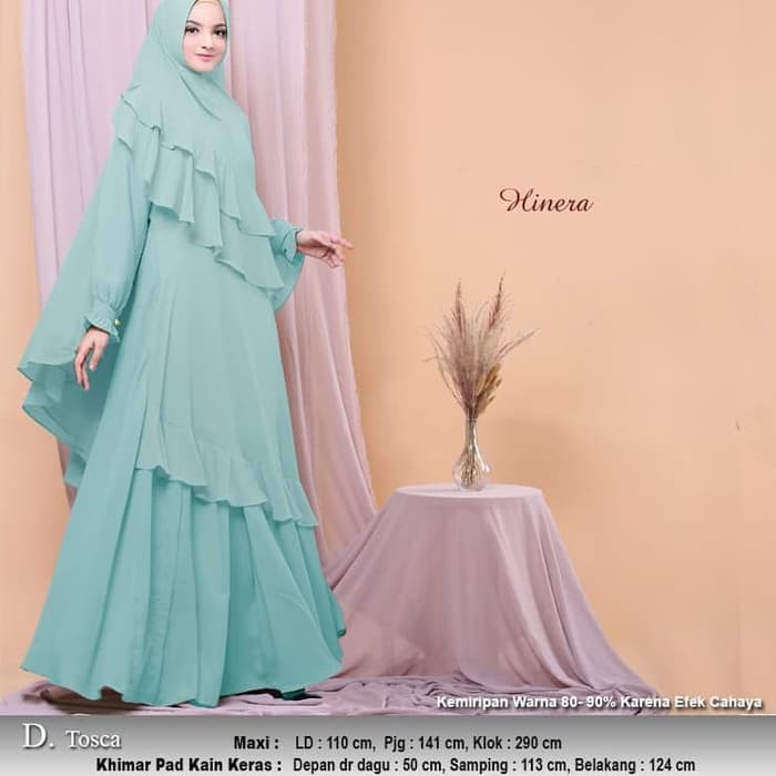 NISSA SABYAN  Hinera syari original by DU baju muslim pesta mewah xl