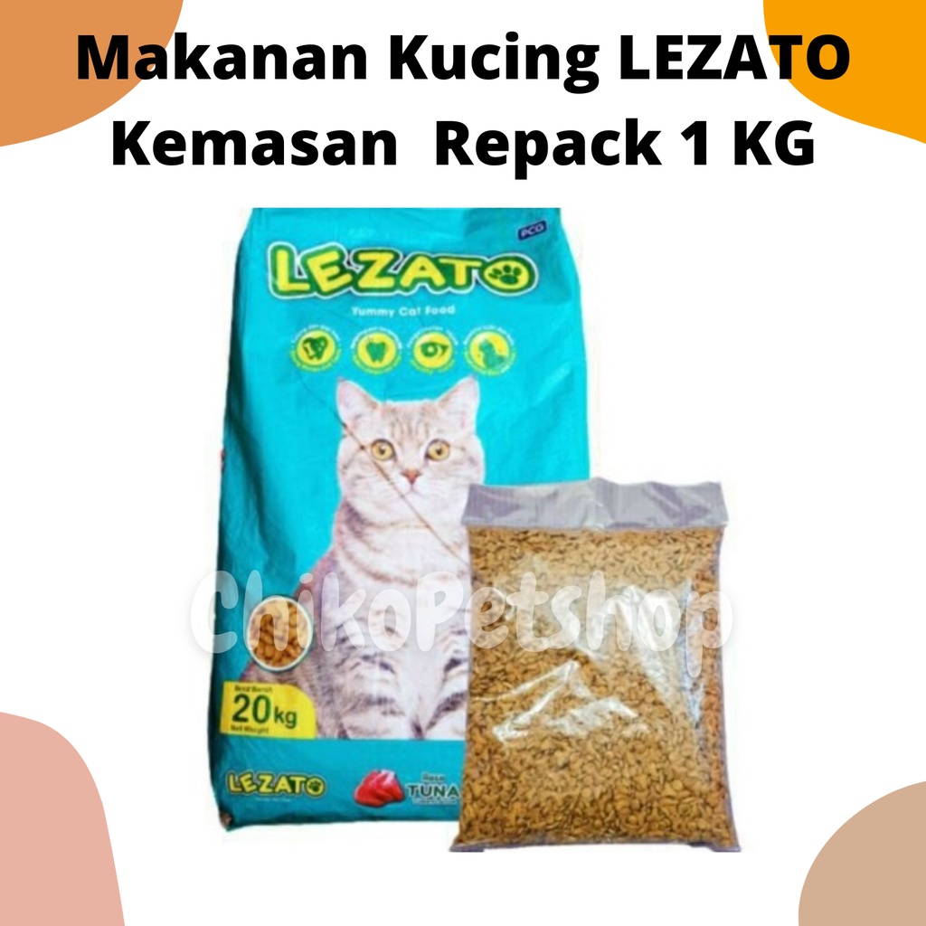 [REPACK] Makanan Kucing LEZATO 1kg cat food Rasa ikan Tuna