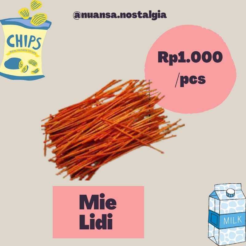 

TERMURAH! Mie Lidi / Mie Biting Snack Jadul