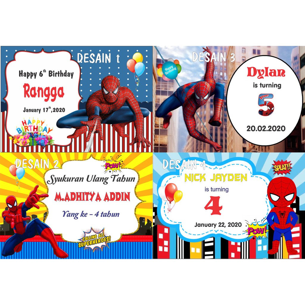 25+ Inspirasi Keren Stiker Ulang Tahun Anak Spiderman - Aneka Stiker Keren