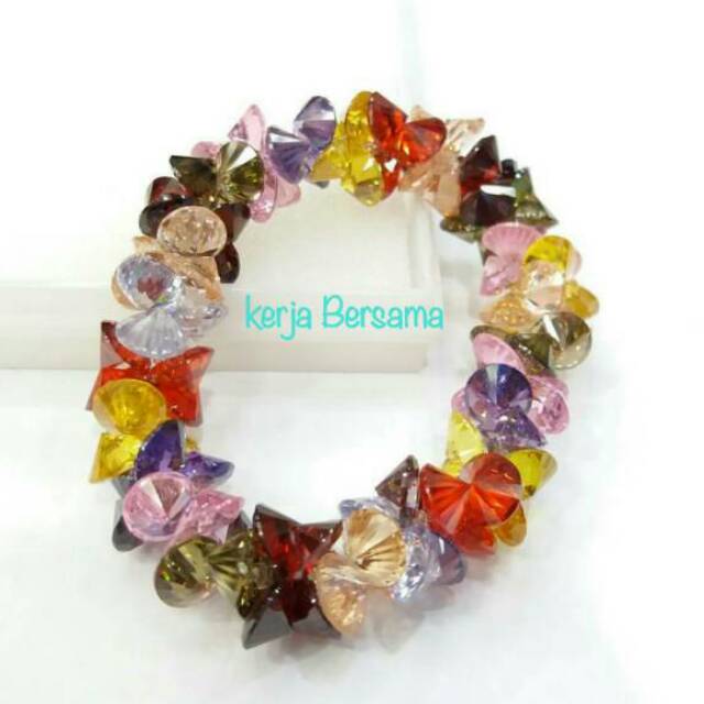 Gelang batu alexandri warna warni