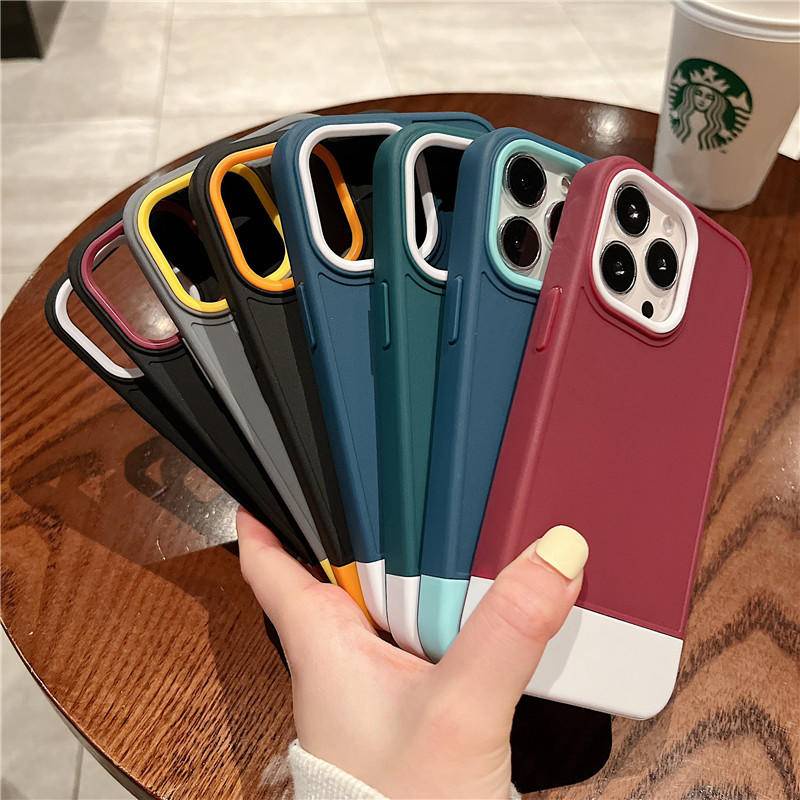 Casing Armor Shockproof Warna Campur Untuk iPhone 6 6s 7 8 Plus SE 2020 2022 SE2 SE3 Bumper