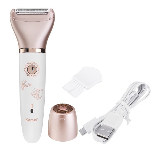 kemei km 1632 electric epilator usb hair clipper waterproof