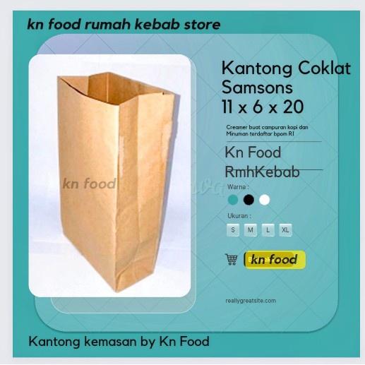 

Paperbag Coklat Samson Polos Isi 1000 Pcs -Kantong Coklat Polos 1000