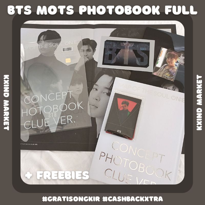 Map Of The Soul On:E Concept Photobook Clue VER fullset / MCB BTS / PC Jungkook / PC jhope / PB mots