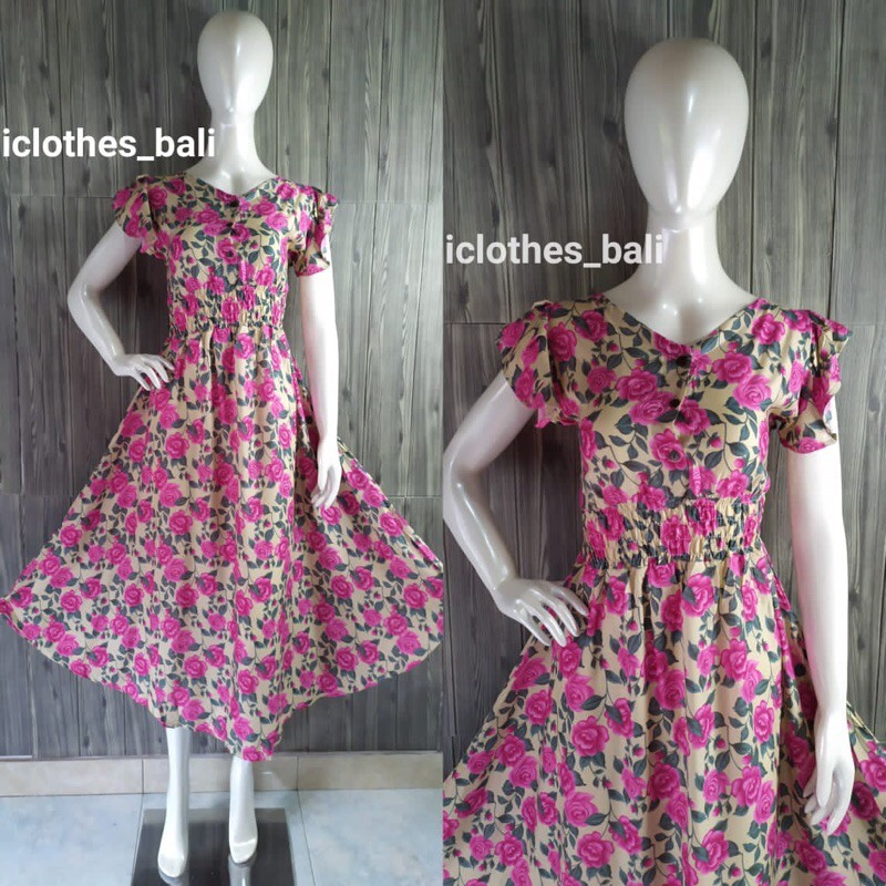 DRESS MOZA KANCING MK011