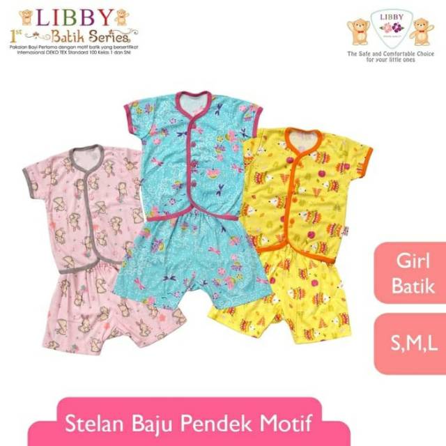 Libby Setelan Pendek Kancing Depan 1 setel