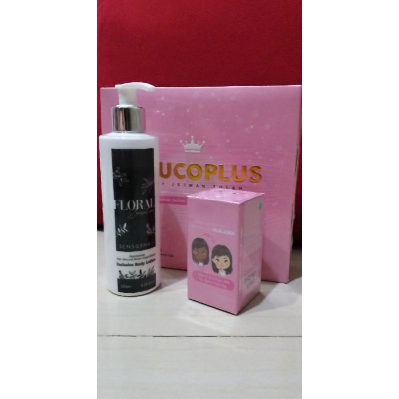 paket Glow up(Glulagen,Glucoplus,lotion by jasman solah)