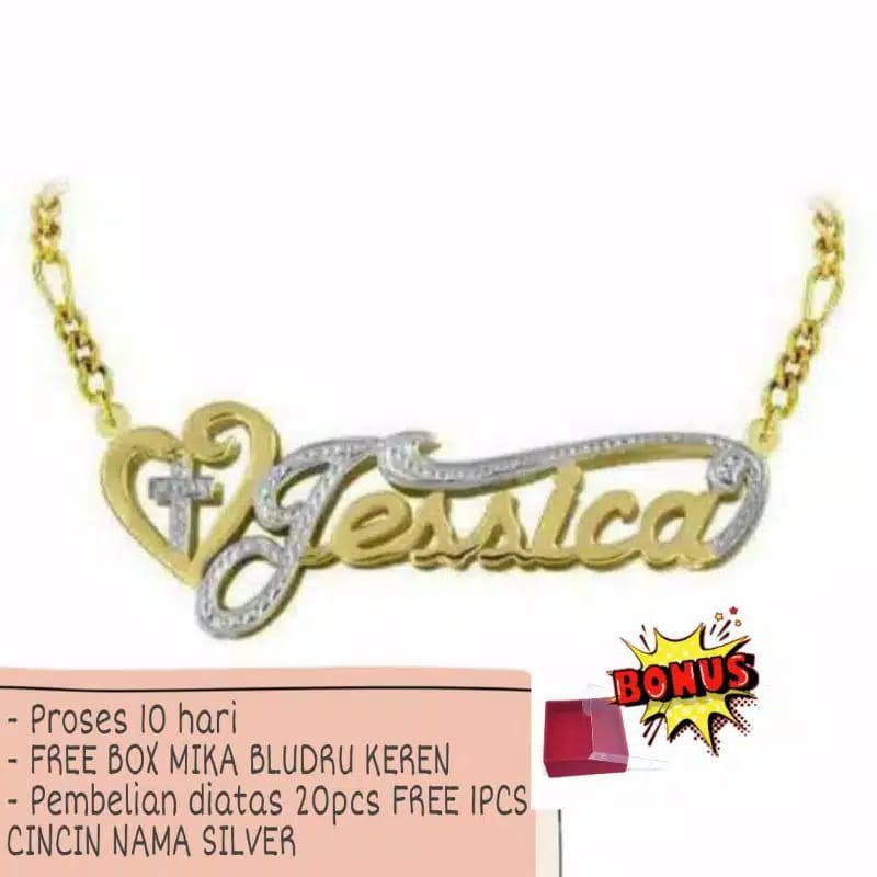 Kalung Nama Gold Silver (Pembuatan 2 minggu) PGM (KN10)