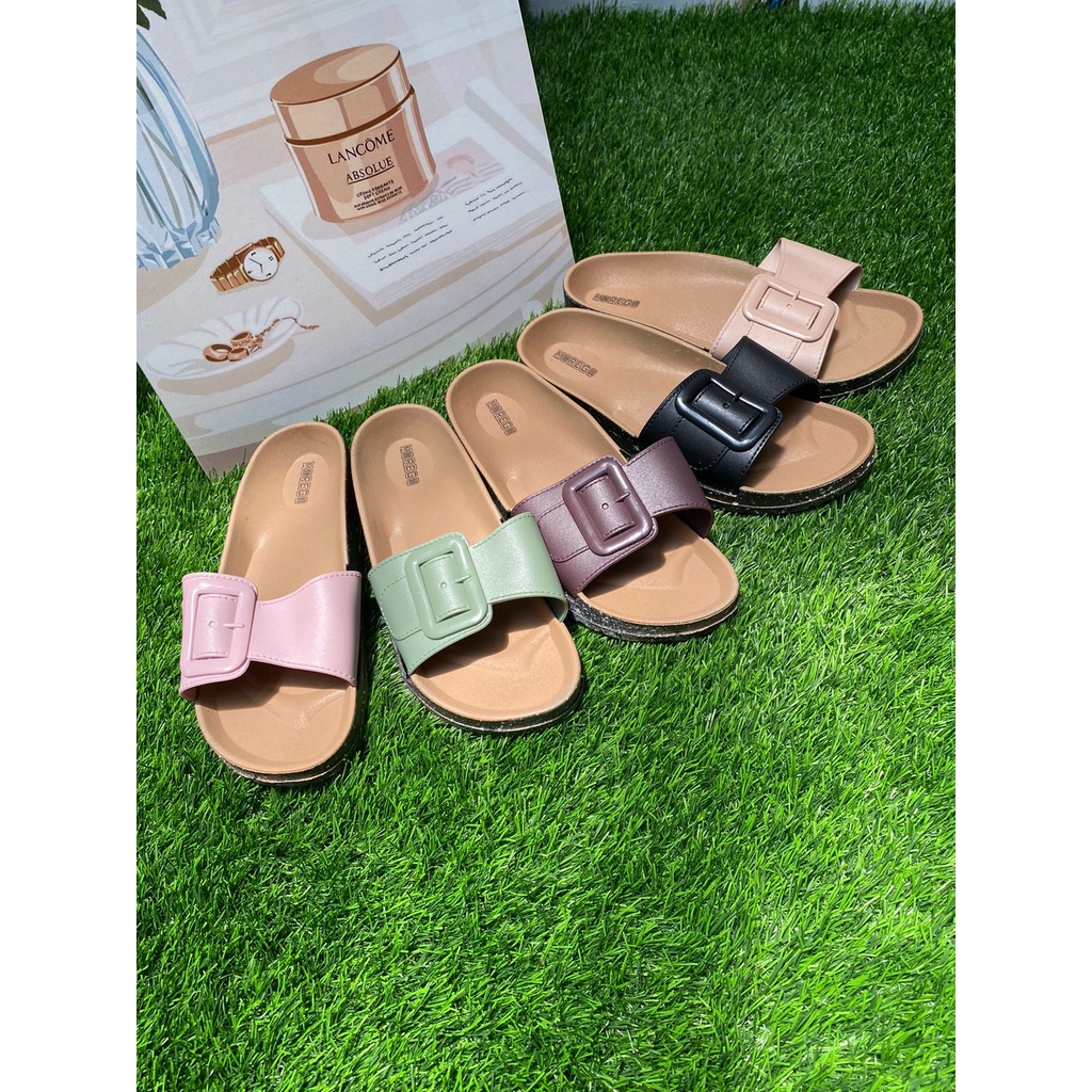 Sandal Gesper Wanita Birken Slop Jelly Import