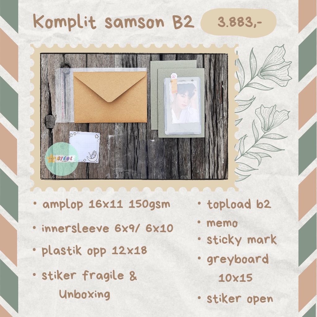 Packing Photocard eco friendly / packing photocard less platick / packing photocard amplop [BACA KOL