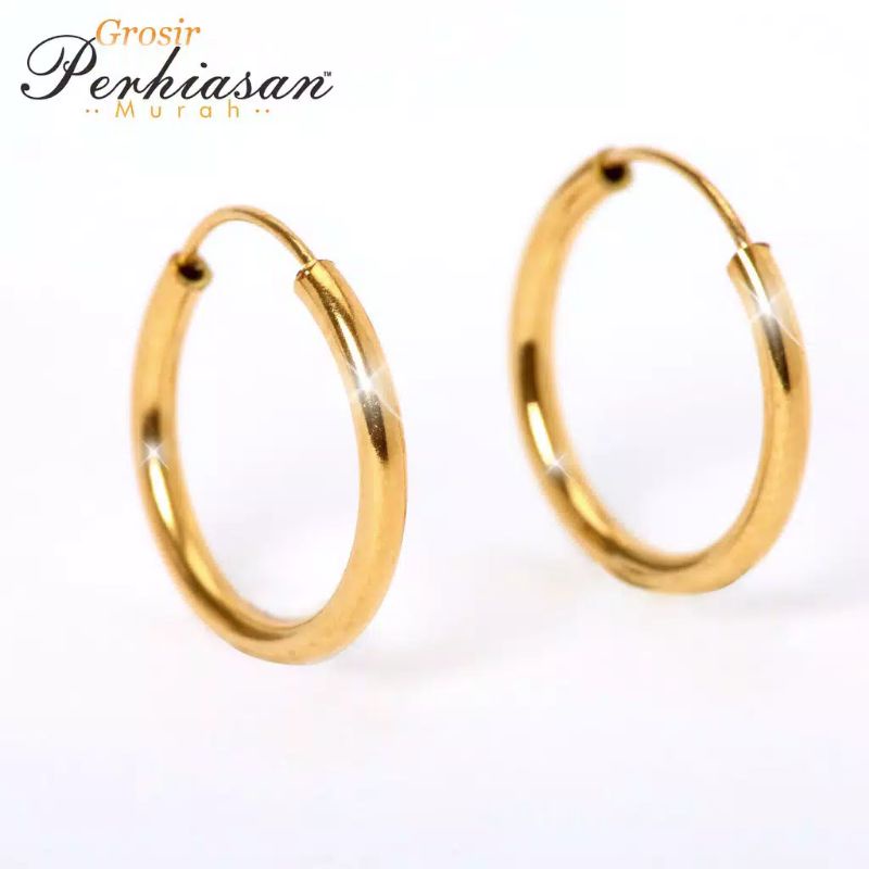 anting ring polos Titanium