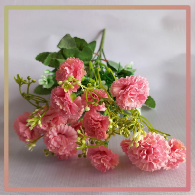 bunga carnation artifisial /bunga carnation cabang 5/bunga anyelir