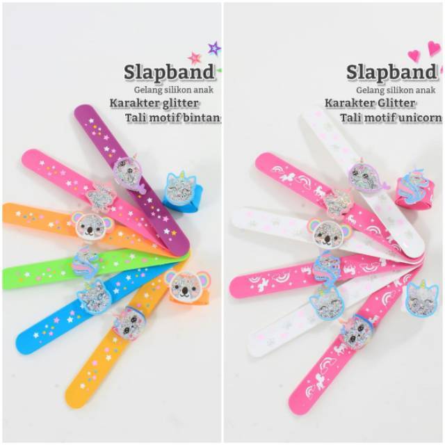 SLAPBAND GELANG ANAK UNICORN GLITTER