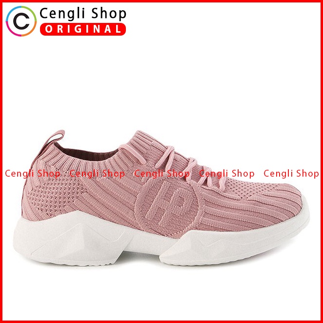 SEPATU SNEAKER WANITA HUSH PUPPIES ORIGINAL CASUAL BRANDED PINK HW65