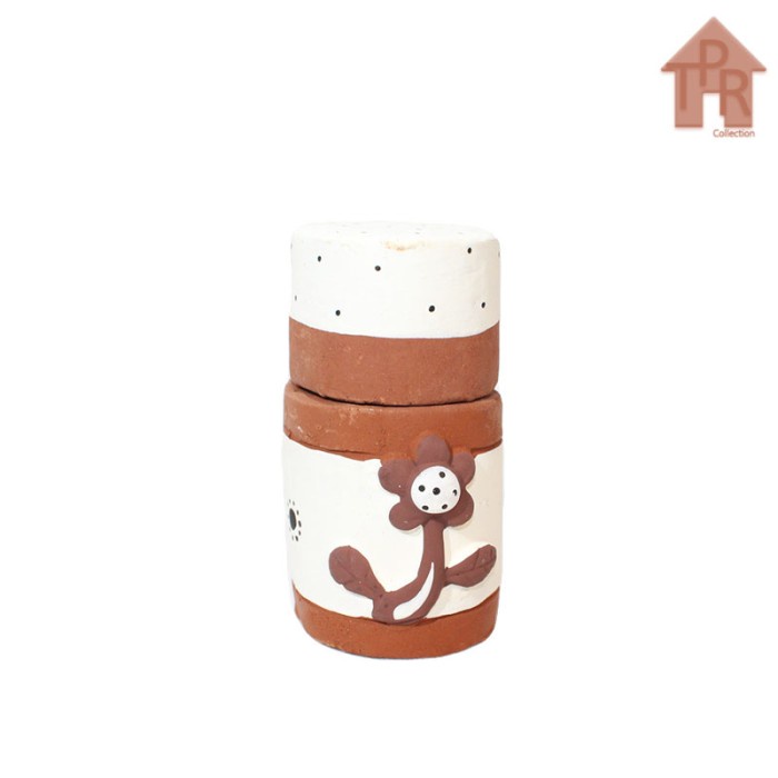 Prakarya - Tanah Liat Toples Bertutup / Toples Tusuk Gigi - T10