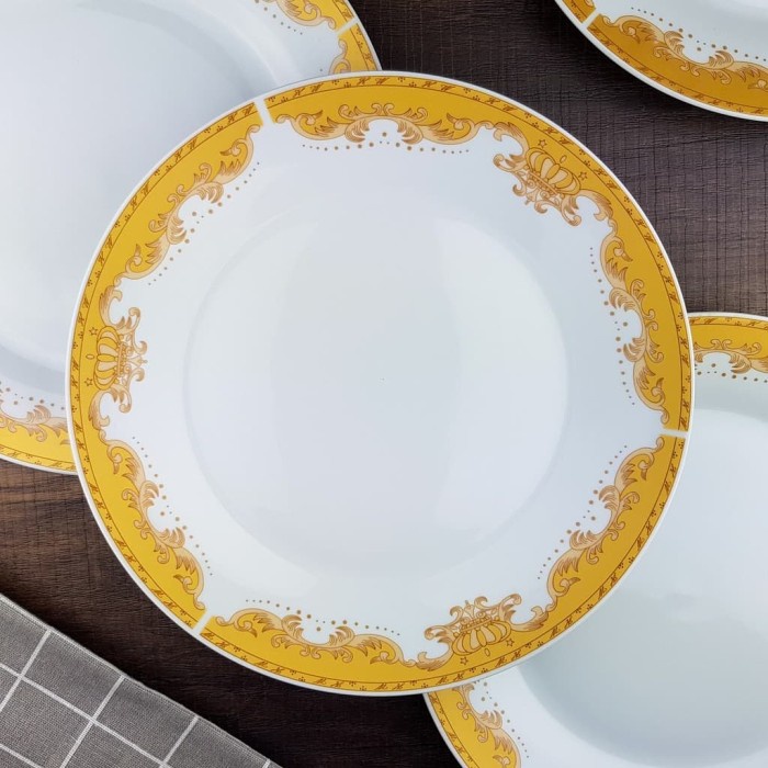 (6 Pc) Piring 10.5 Ceper Corak Mahkota I Piring Ceper 10.5 Keramik Mahkota