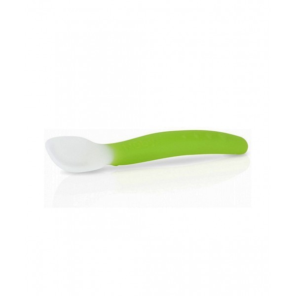 Nuby Garden Fresh Silicone Spoon With Case / Sendok Makan Anak Silicone Dengan Wadah