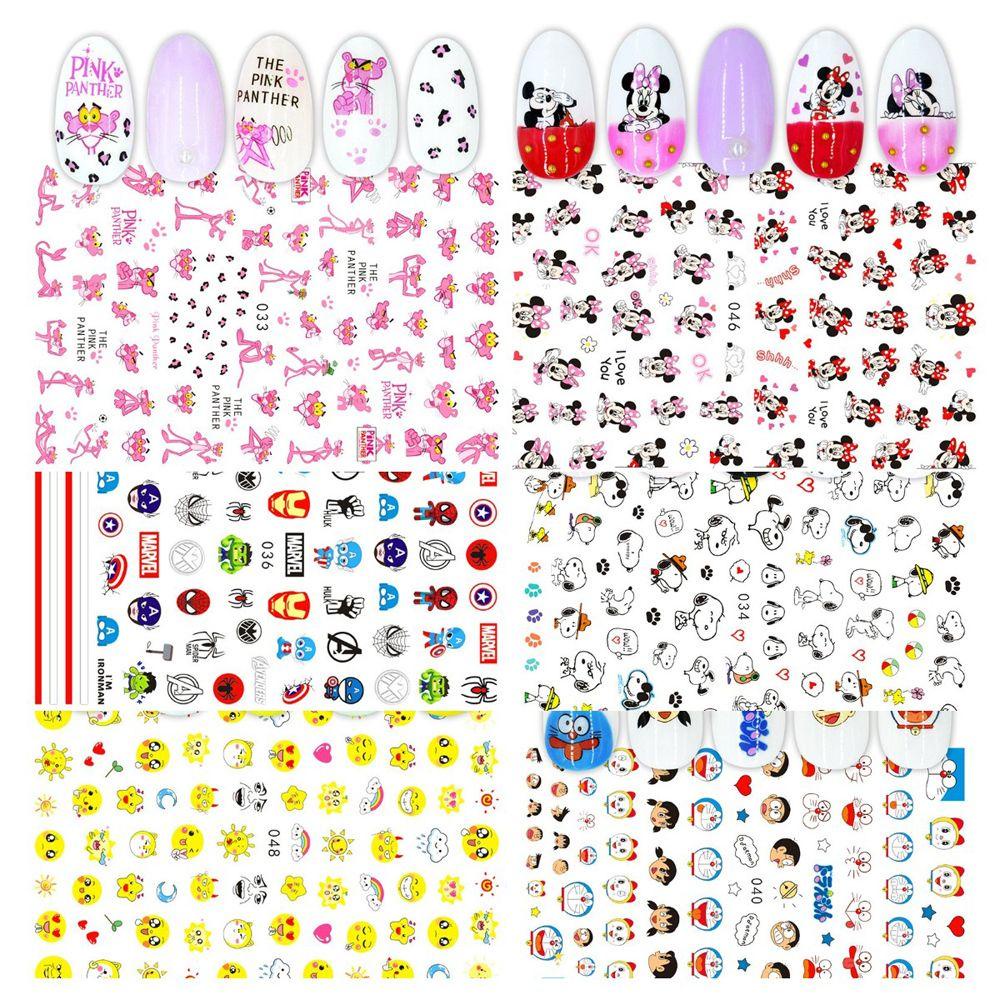 Needway   Kartun Anime Nail Art Stiker Tahan Air Kitty 1lembar Wanita Perekat Diri Dragon Ball Tigger Gadis Nail Tips Slider