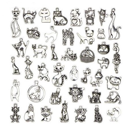 Cute Cat Shape Charms - Charm Bentuk Kucing Lucu (20pcs)