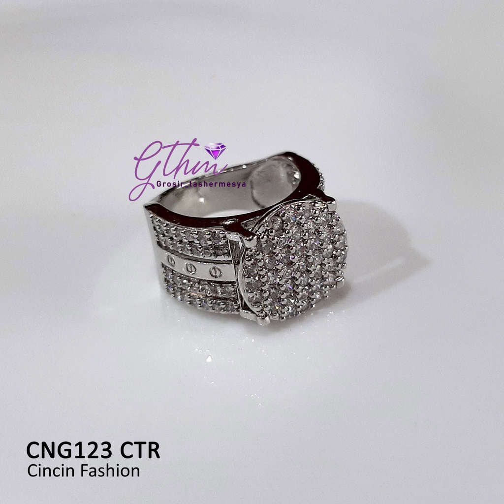 cincin wanita mewah sultan permata CNG133 anti karat berkilau seperti berlian asli