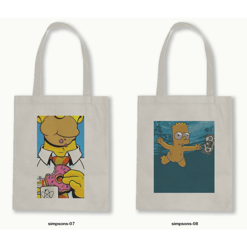 TOTE BAG BLACU 30X40 - THE SIMPSONS - 01