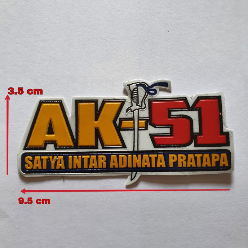 

stiker embos logo AK-51 - SIAP ( satya intar adinata pratapa ) -stiker timbul logo polri AK51 SIAP - sticker logo polri