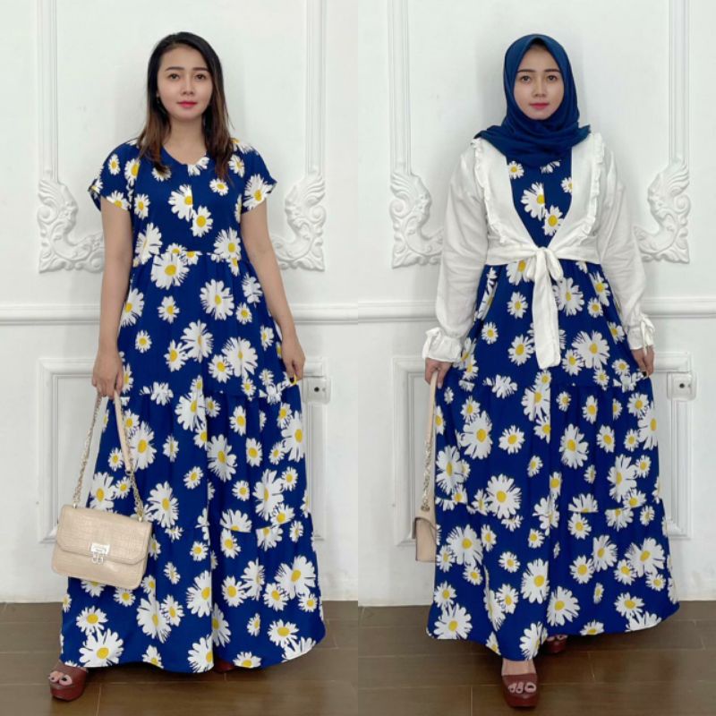 home dress set cardigan gamis susun terbaru termurah