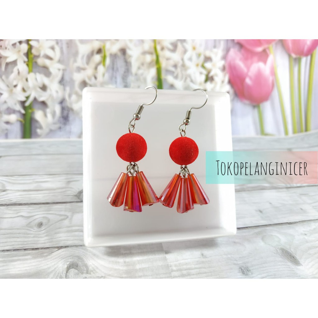 Anting Fashion wanita Tetes kerucut KERABU By Tokopelanginicer - ANTING JUNTAI LUCU - GIWANG FASHION