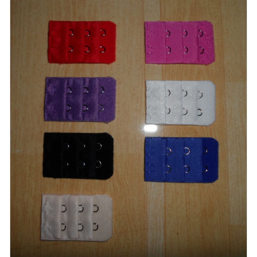 (3 Pengait) Pengait Bra Extention 3 Cantolan Kaitan Sambungan pengait BH - Warna Acak
