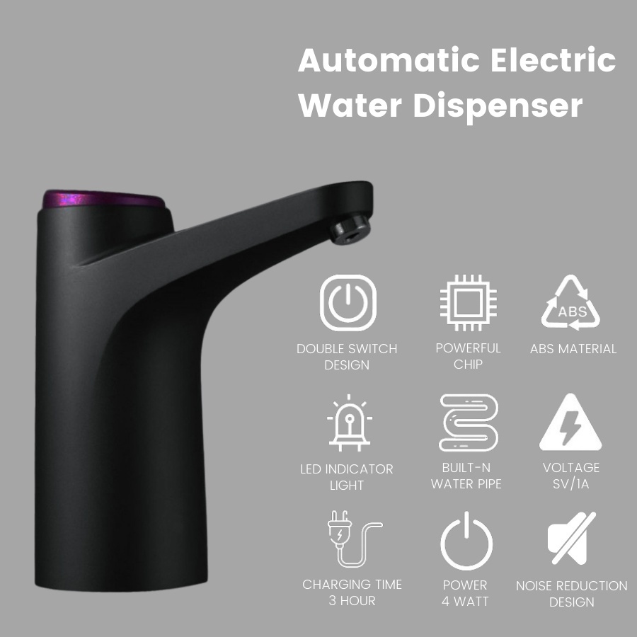 Pompa Galon Elektrik Dispenser USB Rechargeable Pompa Galon Elektrik / USB Rechargeable Dispenser Air Minum Otomatis Water Pump/Electric Water Dispenser