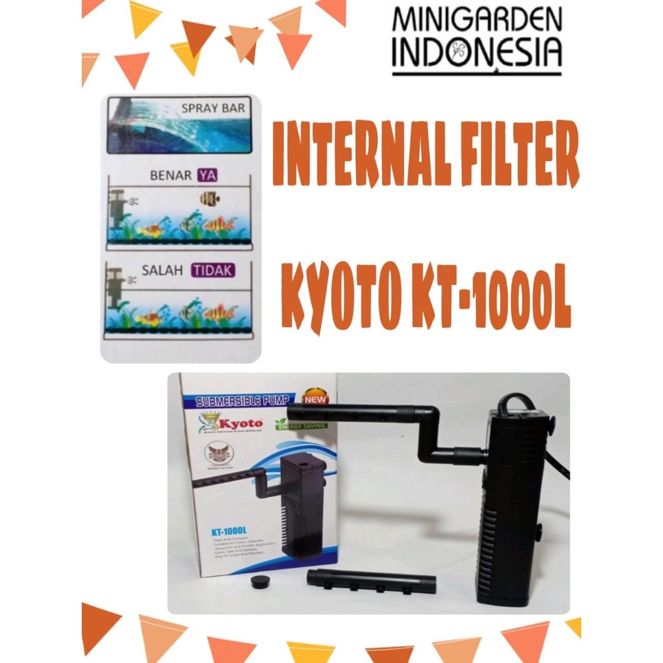 INTERNAL FILTER KYOTO KT-1000L mini filter pompa aquarium celup mancur