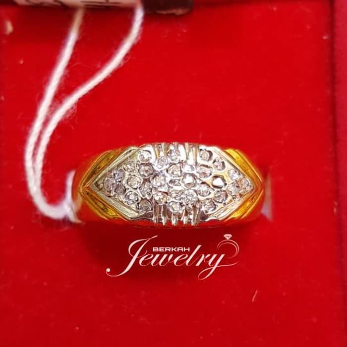Cincin Wanita Kawin Nikah Original Emas Gold 18k Berlian Diamond Eropa Putih Asli DK1372