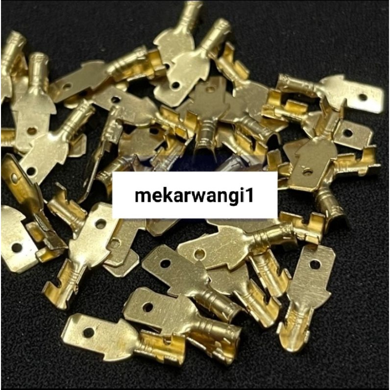 Skun Gepeng Male 4.8mm / Terminal Kabel Cowok 4,8 mm (isi 100 Pcs)